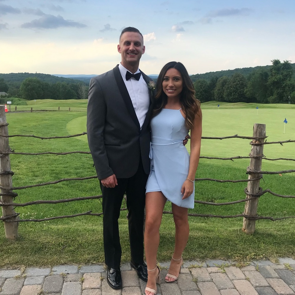 Light blue super down dress
